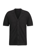 Laden Sie das Bild in den Galerie-Viewer, DRYKORN RAY CUBAN COLLAR KNIT SHIRT BLACK