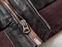 Laden Sie das Bild in den Galerie-Viewer, AVI LEATHER A-2 HERITAGE LEATHER JACKET SEAL BROWN
