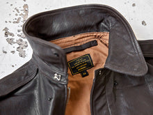 Laden Sie das Bild in den Galerie-Viewer, AVI LEATHER A-2 HERITAGE LEATHER JACKET SEAL BROWN