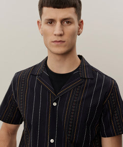 LES DEUX LEO EMBROIDERY SHIRT BLACK