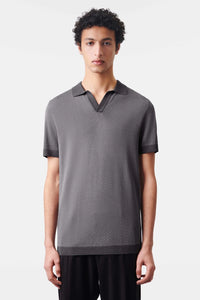 DRYKORN BRAIAN STRICK POLO GREY