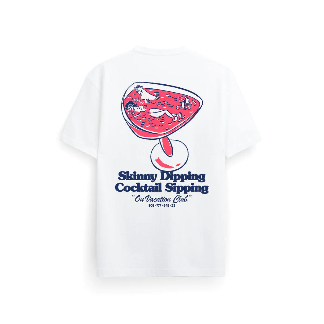 ON VACATION SKINNY DIPPIN TEE WHITE